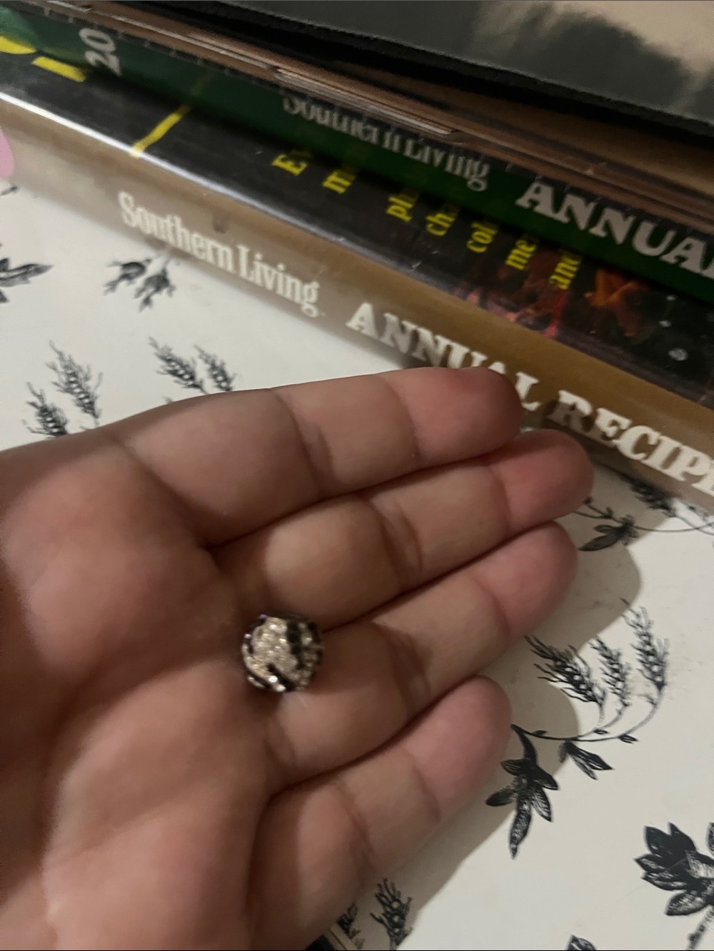 Silver and Black Reptile Accessory Bead - pandora